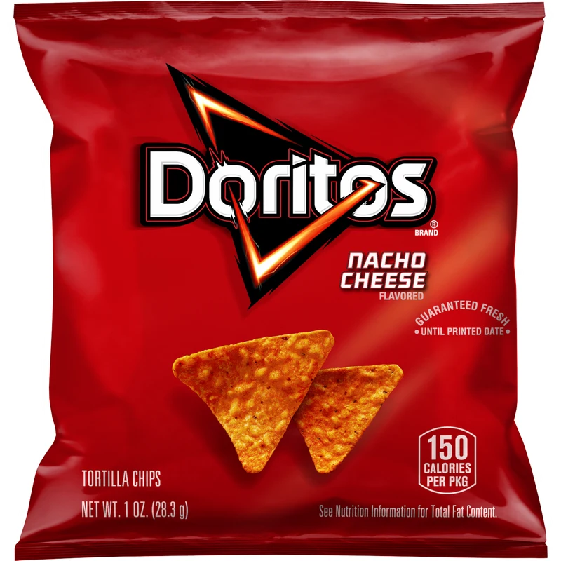 Doritos Nacho Cheese — Nacho cheese tortilla chips · 1 oz bag