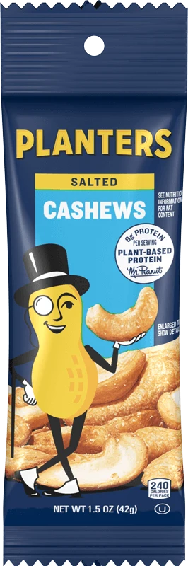 Planters Salted Cashews — Salted cashew halves & pieces · 1.5 oz pack