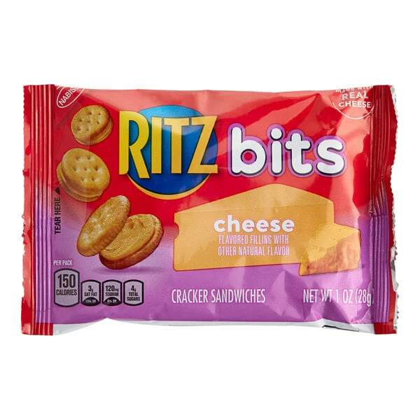 RITZ Bits Cheese — Mini cheese sandwich crackers · 1 oz pack